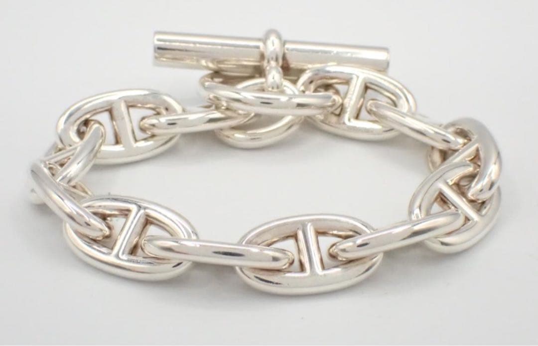 エルメス ブレスレット925 67.9g シェーヌダンクルGM 12コマ 極美品