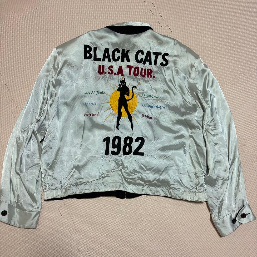 BLACK CATS U.S.A TOUR 1982ビンテージスカジャン肩パット スカジャン