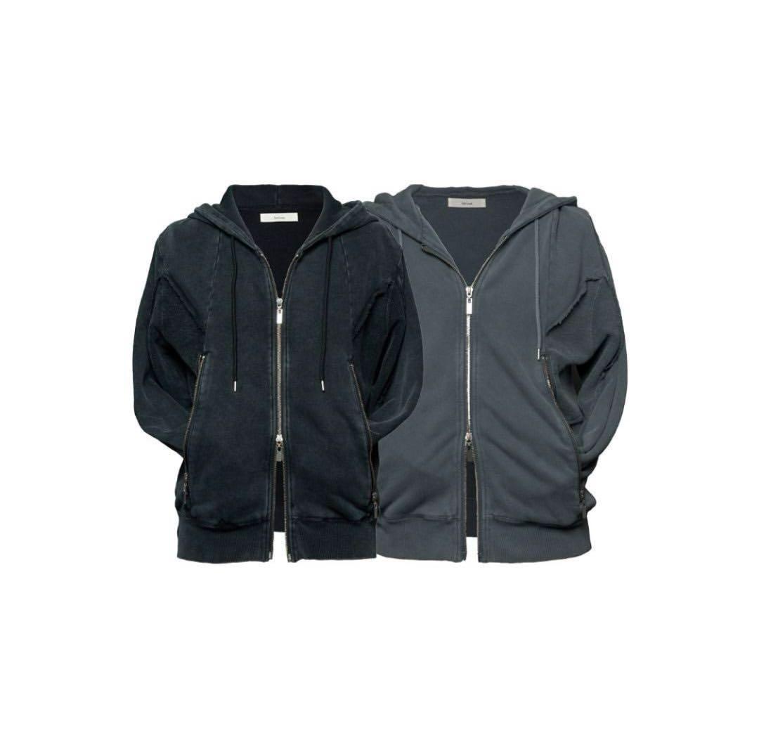 Jent Louis Double Zip Hoodie Black L - メルカリ