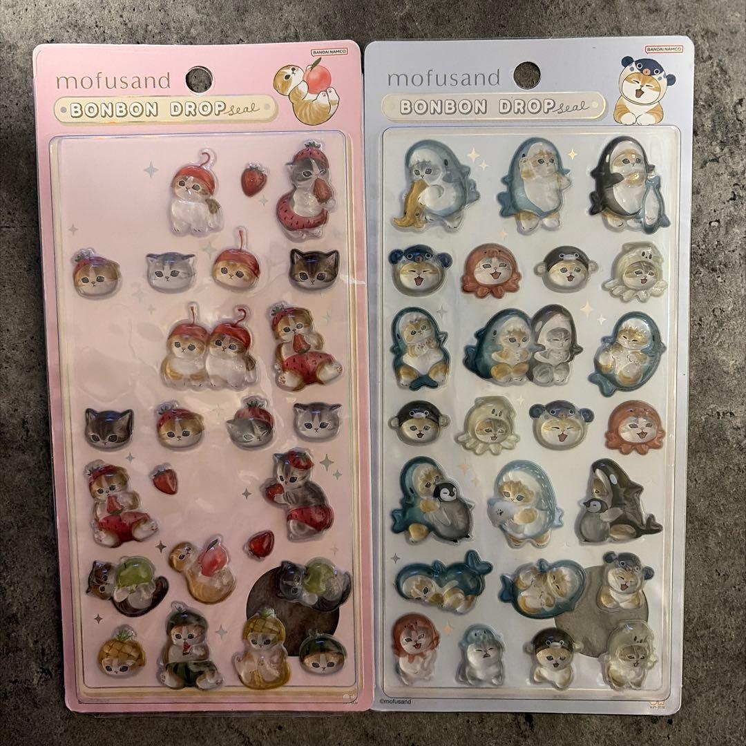 【おまけで未使用1シート付き】ボンボンドロップシール モフサンド プーさんセット Amazon | サンスター文具 mofusand グッズ シール 立体 ボンボン