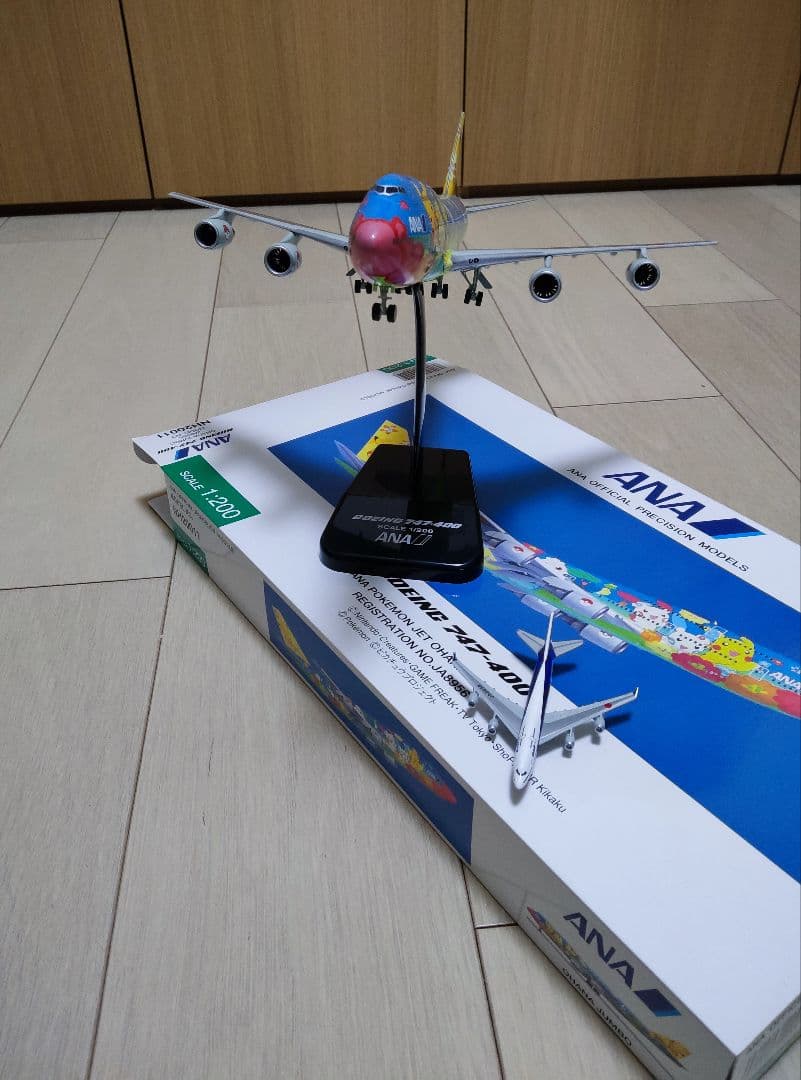 【美品】1/200NH20011ANAポケモンジェットお花ジャンボ＋ミニジャンボ