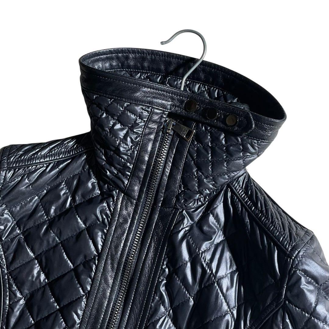 ①ドルチェ&ガッバーナ シングルライダース キルティング ブラック