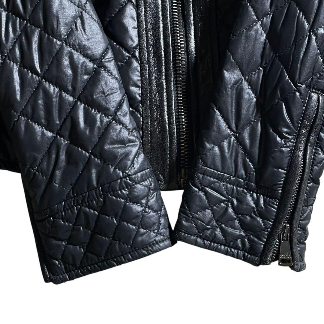 ①ドルチェ&ガッバーナ シングルライダース キルティング ブラック