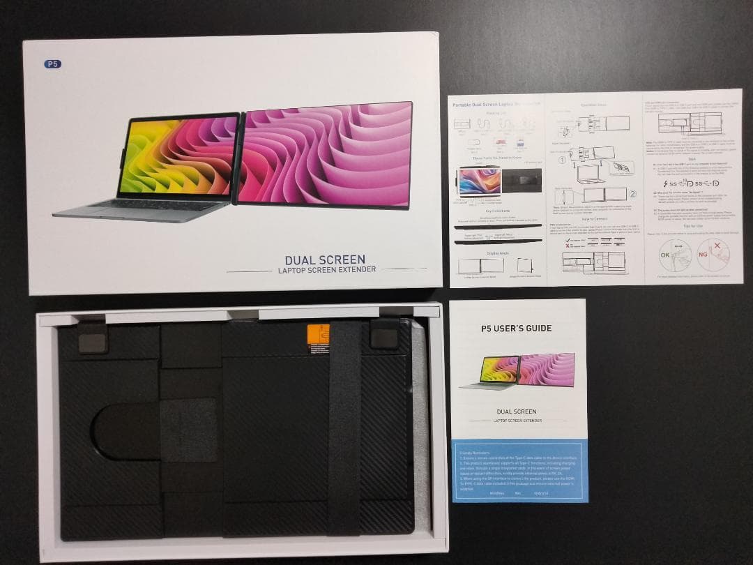 新品未使用 デュアルモニター 15.6インチ 1080P 縦画面 対応に適用 新品】デュアル モバイルモニター 15.6インチ FHD1080P 2画面モニター