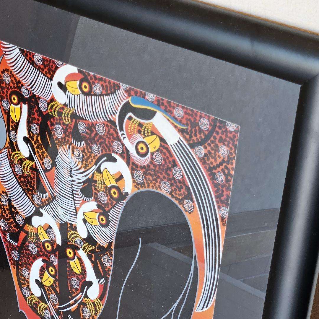 アフリカ 絵画 アート ティンガティンガ チワヤ レイヨウ 鳥 楽園