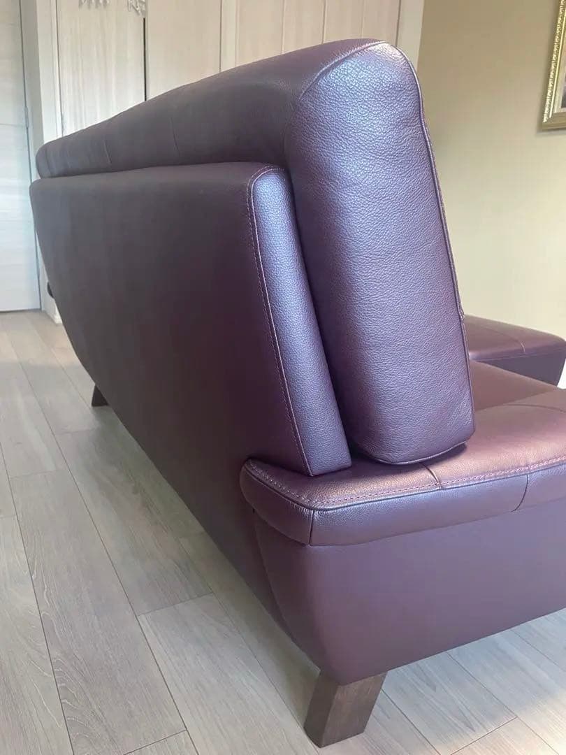 《美品》カリモク レザーソファ 本革ソファ　2.5人掛け　ソファ