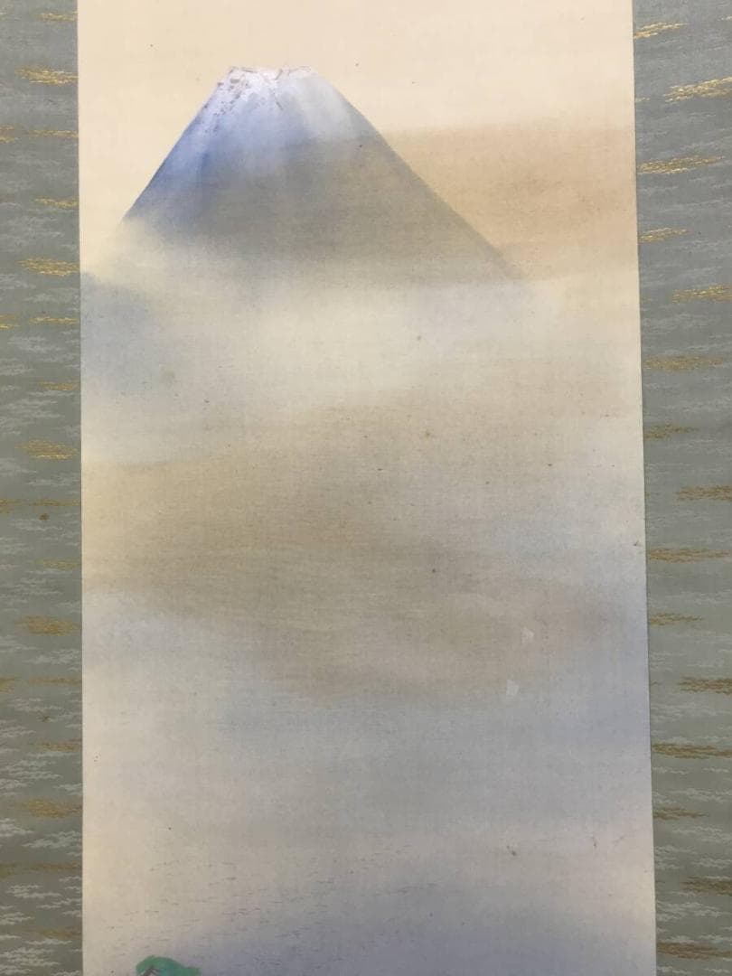 真作/北上聖牛/東海不二図/富士山図/富峰図/富岳図/掛軸☆宝船☆AH-624