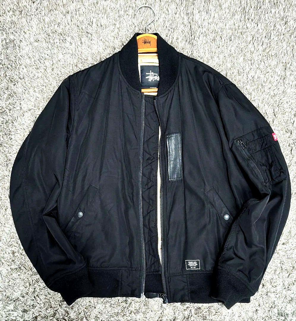STUSSYブラック MA-1 フライトジャケット☆美品です☆ - メルカリ
