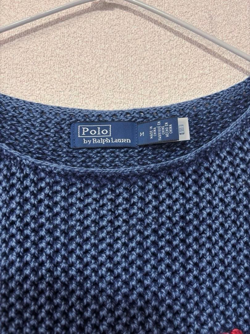 ラルフローレン 星条旗 ニット ショート丈 ネイビー M - メルカリ