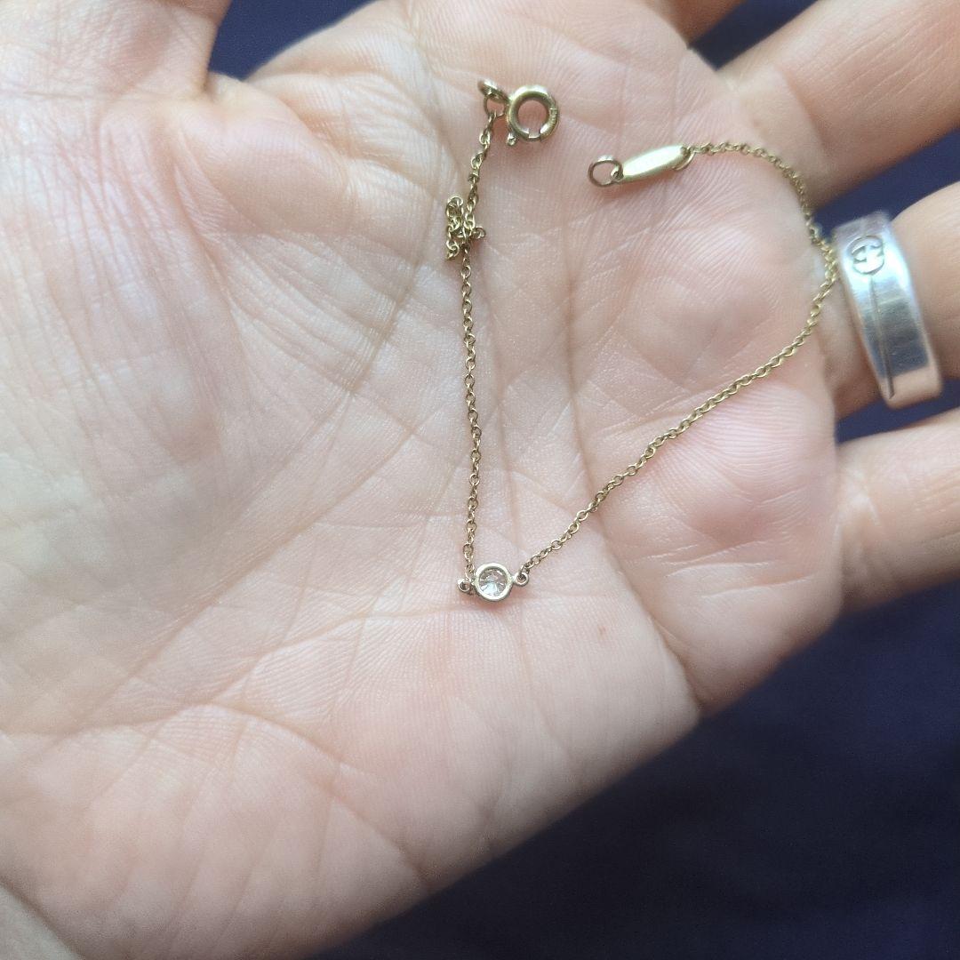 ティファニー バイザヤードブレスレット 0.08ct 750 yg 現行品