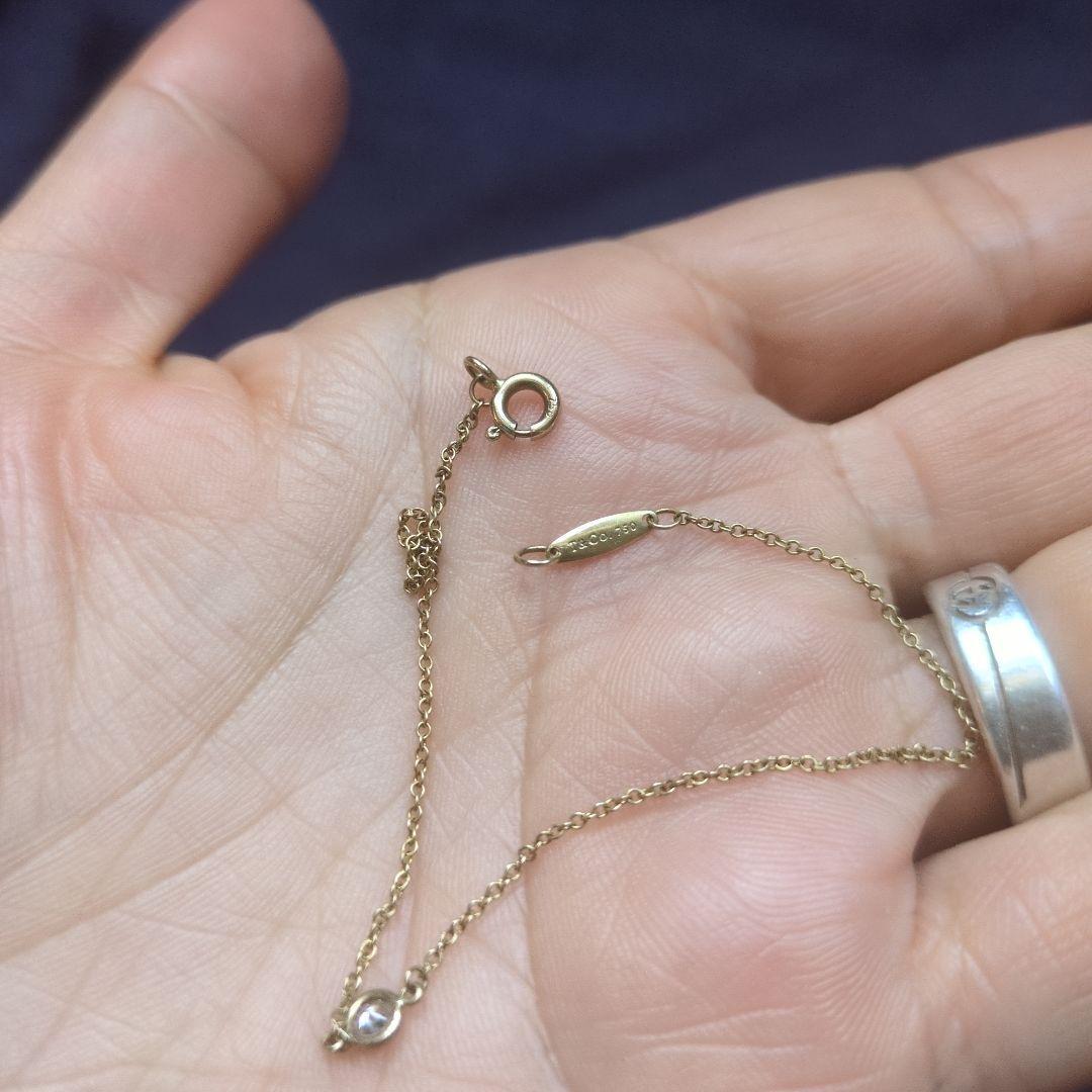 ティファニー バイザヤードブレスレット 0.08ct 750 yg 現行品