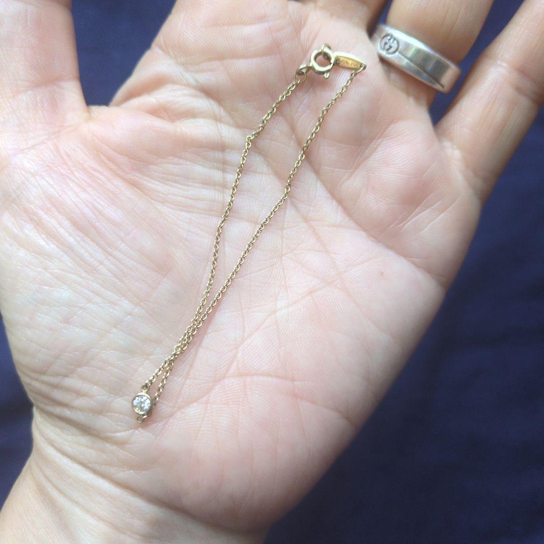 ティファニー バイザヤードブレスレット 0.08ct 750 yg 現行品