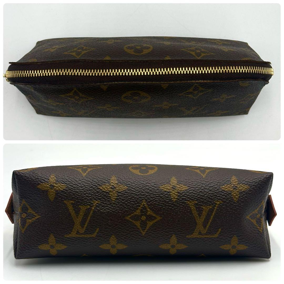 ルイヴィトン ポシェット コスメティックPM モノグラム ポーチ PVC 茶