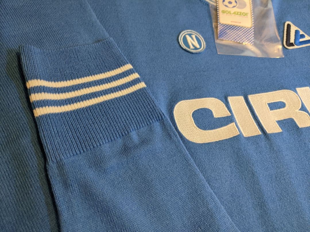 ナポリ 84/85 ホーム 長袖 復刻版 マラドーナ#10 - メルカリ