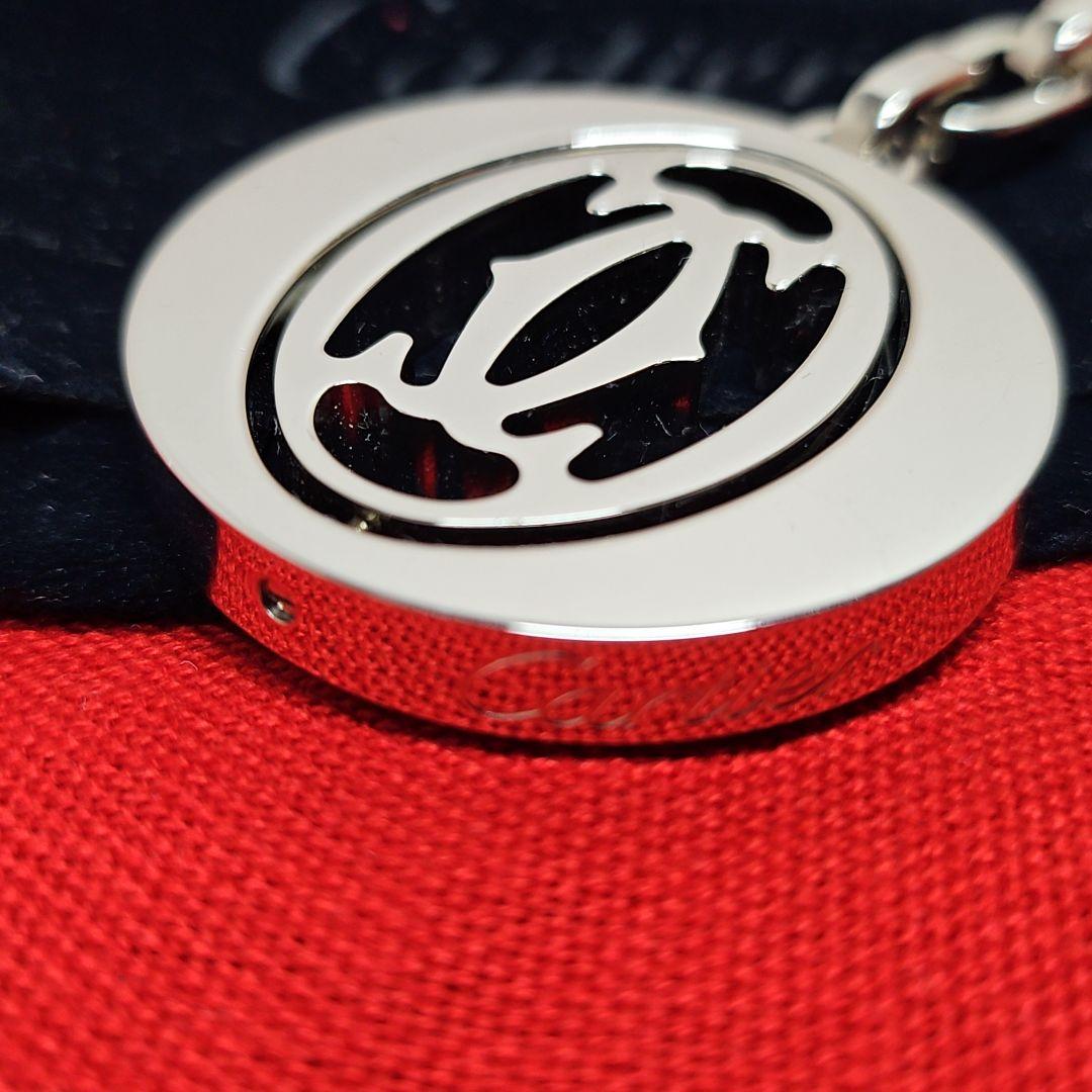 Cartier カルティエ キーリング キーホルダー シルバー ロゴ 回転式