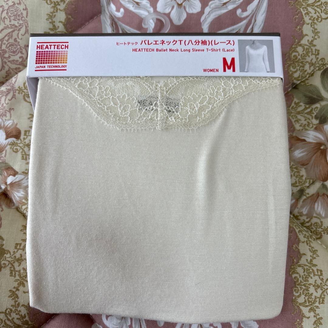ユニクロ ヒートテックT バレエネック（八分袖）レース - メルカリ