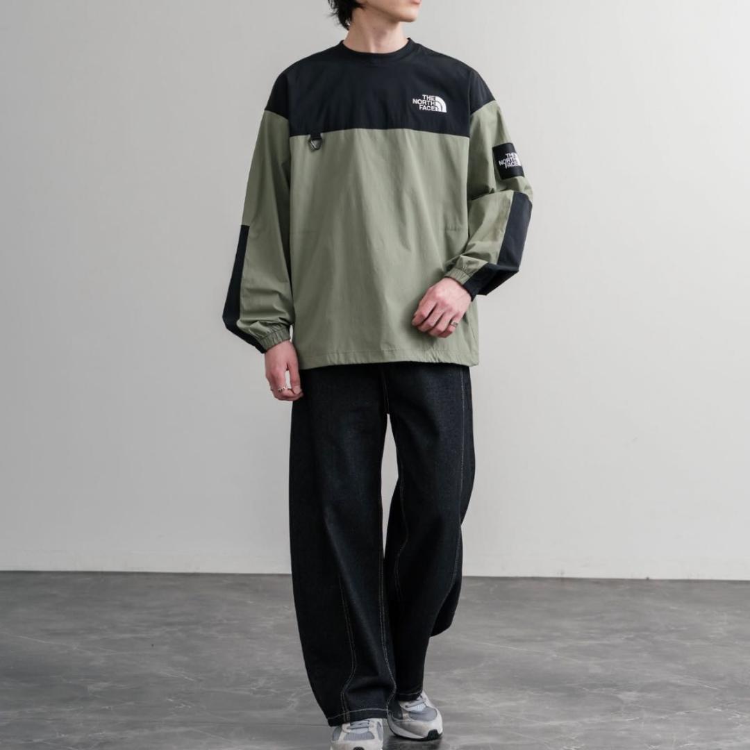 ノースフェイス ALBANY EX CREWNECK ロンT カーキ L 韓国 - メルカリ