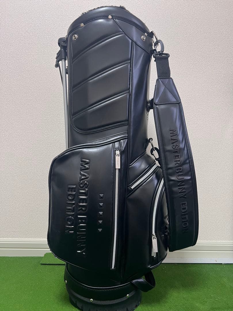 MASTER BUNNY EDITION キャディバッグ ブラック セール・アウトレット】エンボス スタンドキャディバッグ(【男性