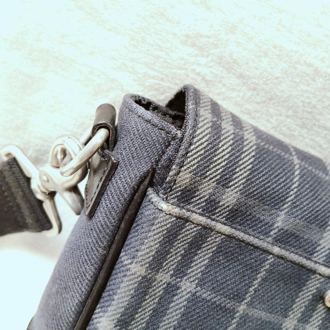 バーバリー キャンバス ノバチェック ショルダーバッグ ホースロゴ