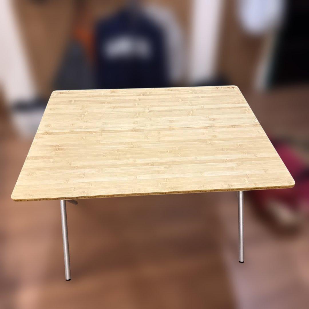 snow peak ワンアクションテーブル竹収納ケース付き - メルカリ