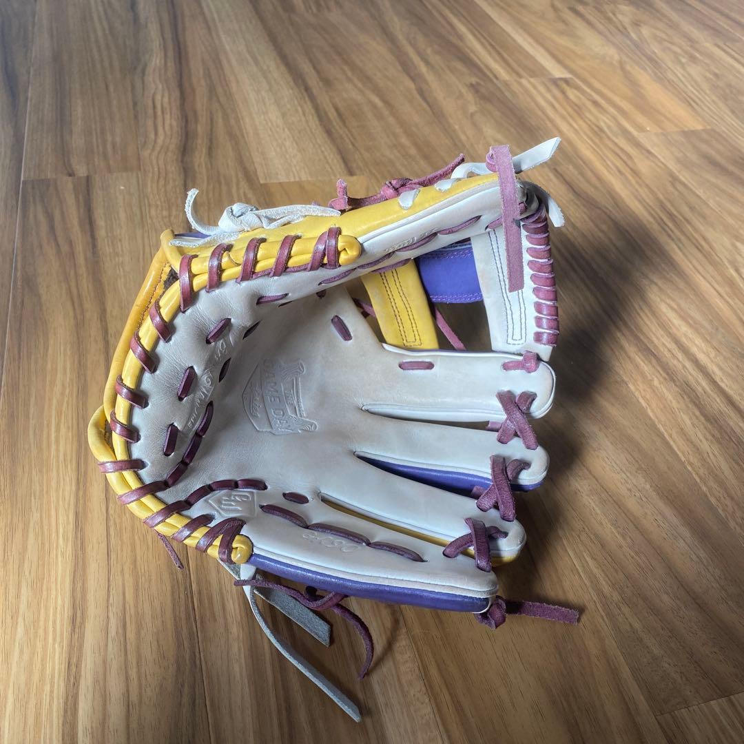 Emperor 硬式グローブ 紫/黄色 内野用 www.cosaga.com