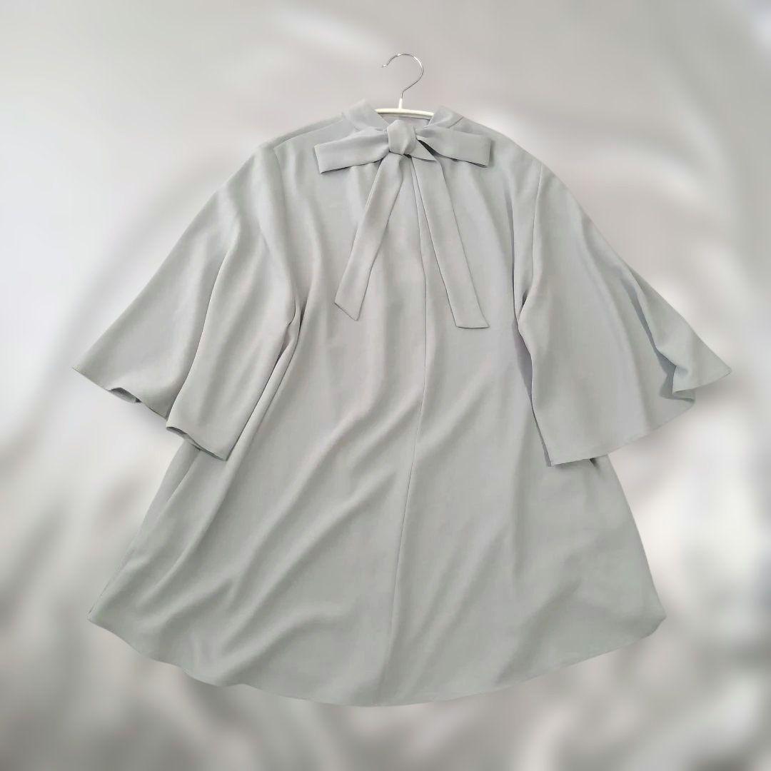 SOEJU ソージュ ジョーゼット バックリボン フレアスリーブ ブラウス