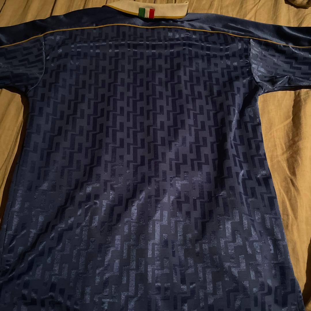 90s NIKE soccer italy game shirts M blue - メルカリ