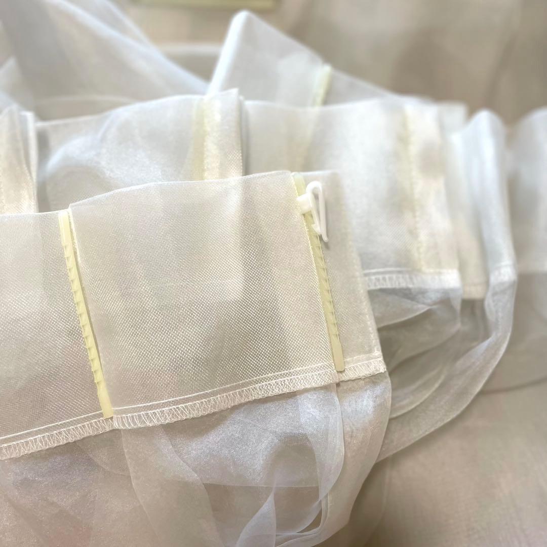 【特大サイズ】オーダーメイドカーテン 計4枚セット　FISBA & サンゲツ