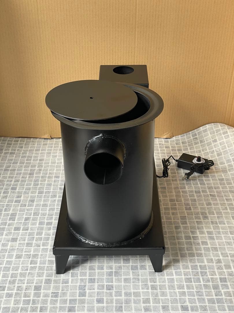 廃油ストーブ 煙突アダプタ付き 耐熱塗装 80mm、100mm煙突使えます