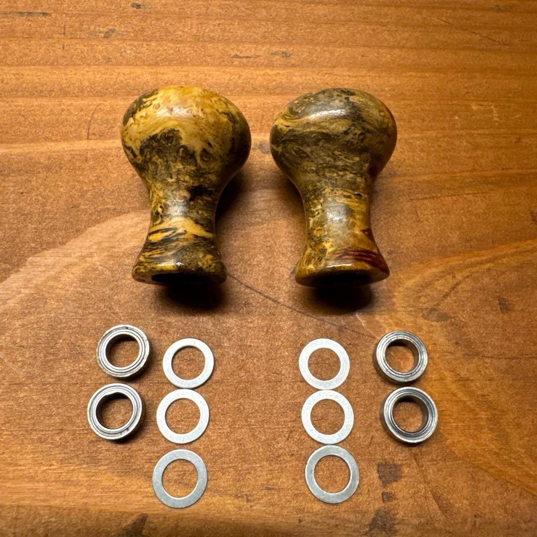 ハネダクラフト ウッドノブ ハンドメイド 花梨瘤 アブ2500c 五十鈴工業