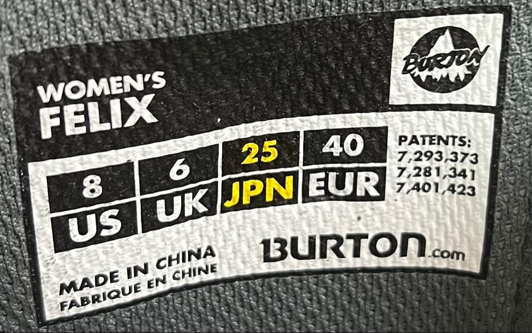 【即日発送】BURTON スノボブーツFELIX フェリックス 25.0cm