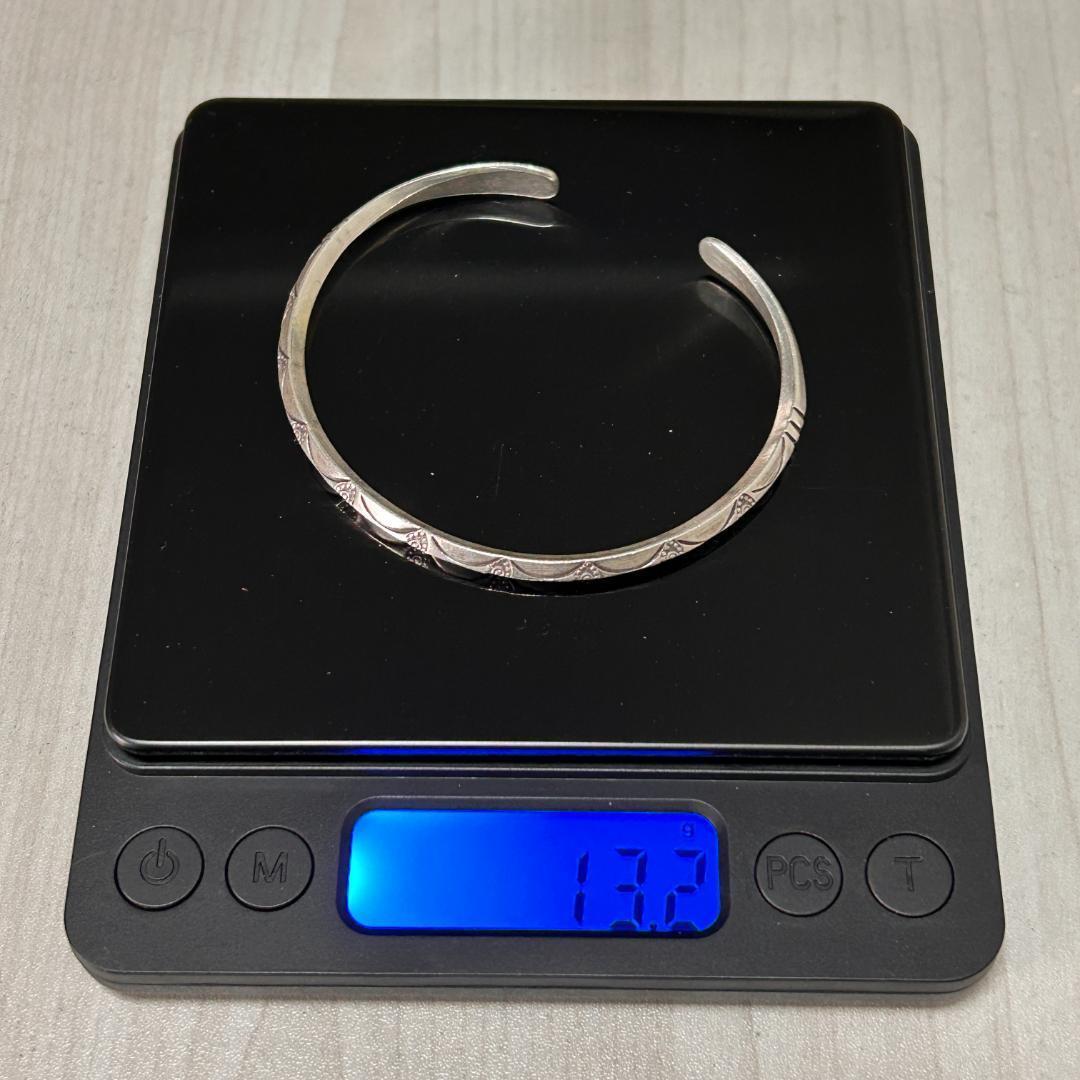 新品】カレンシルバー バングル タイ北部 カレン族 ハンドメイドg12