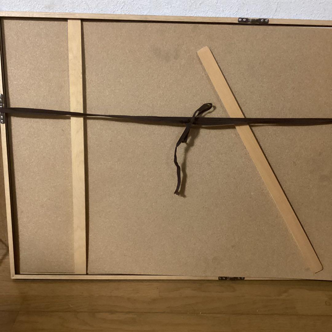 清水　崑　河童図　【かっぱ天国】　水墨彩色画　木枠額装　肉筆画　模写　即決品