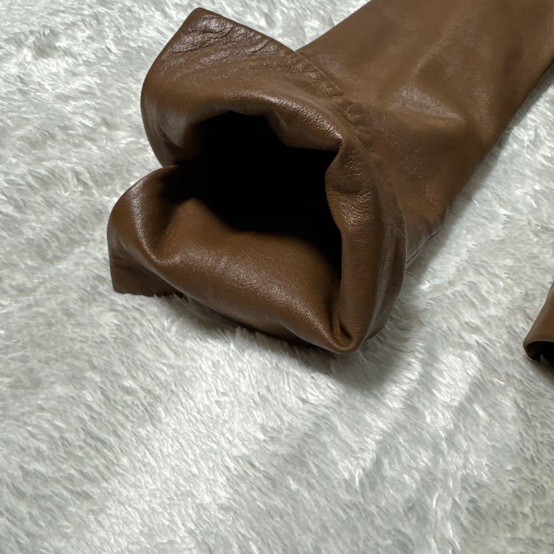 大きいサイズ】23区 ラムレザージャケット キャメル オンワード樫山