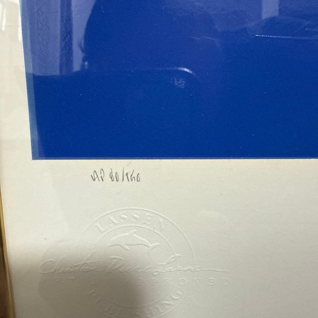 クリスチャン・ラッセン 手彩入大型版画 虎 月 - メルカリ