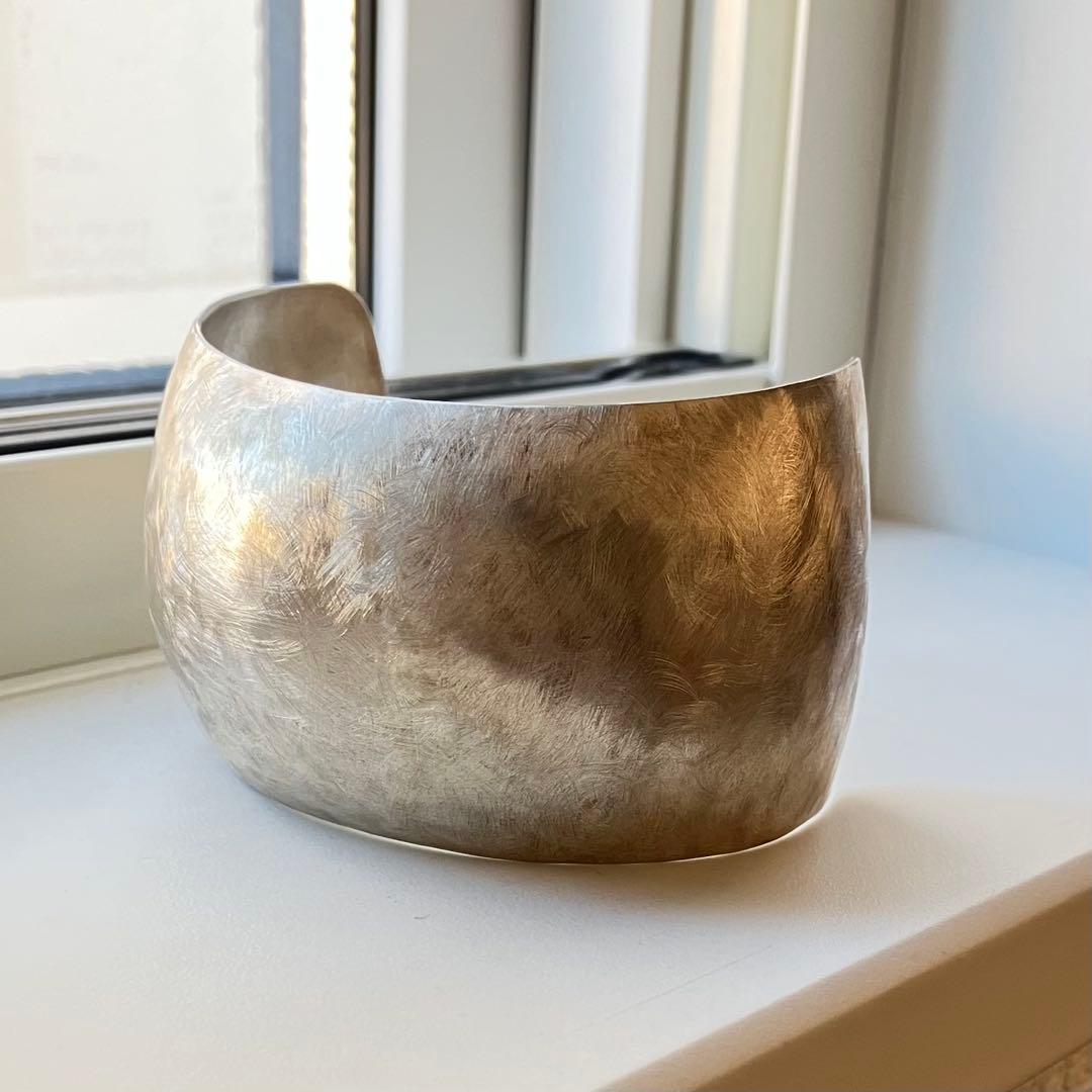 41.5g スターリングシルバー カフブレスレット ワイドバングル