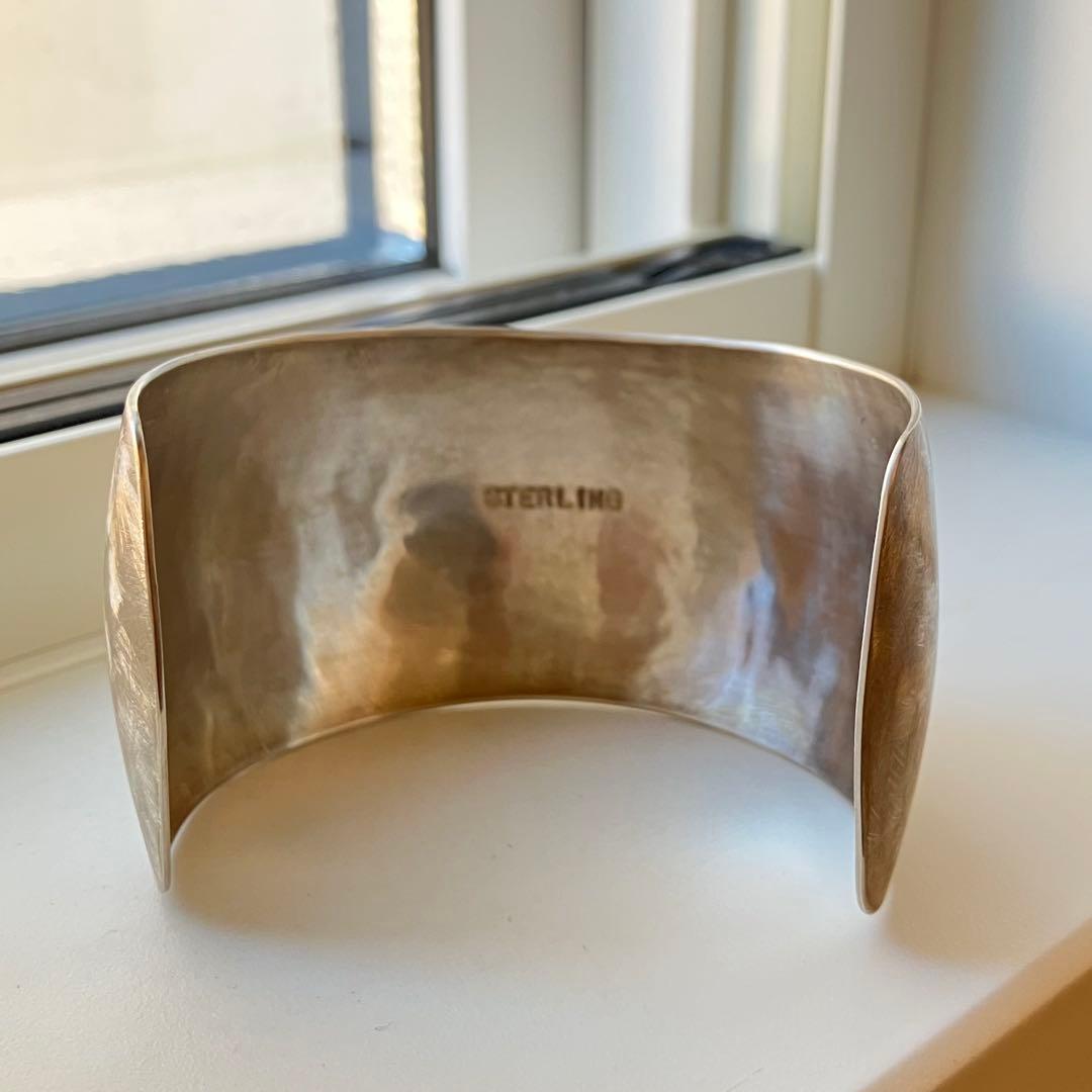 41.5g スターリングシルバー カフブレスレット ワイドバングル