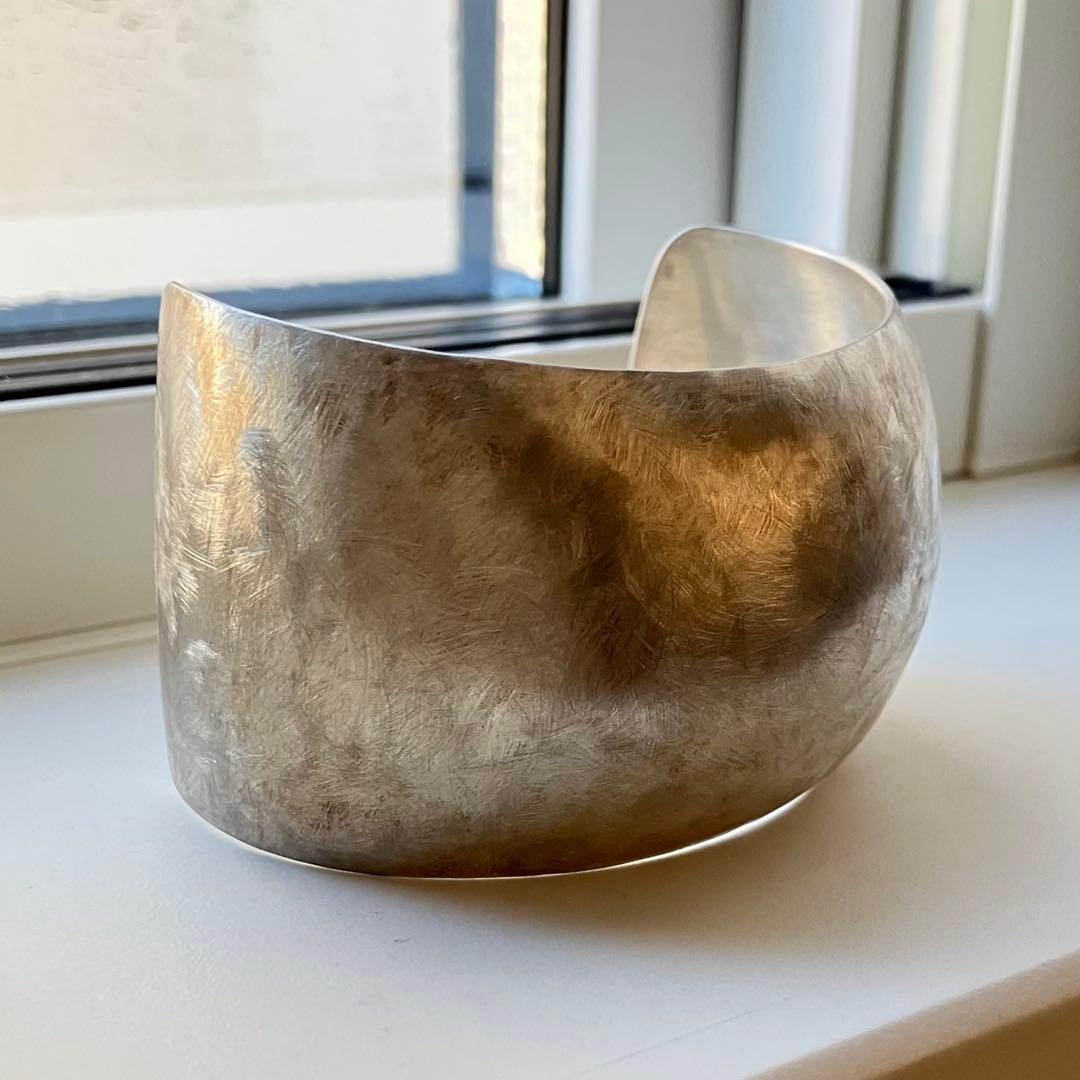 41.5g スターリングシルバー カフブレスレット ワイドバングル