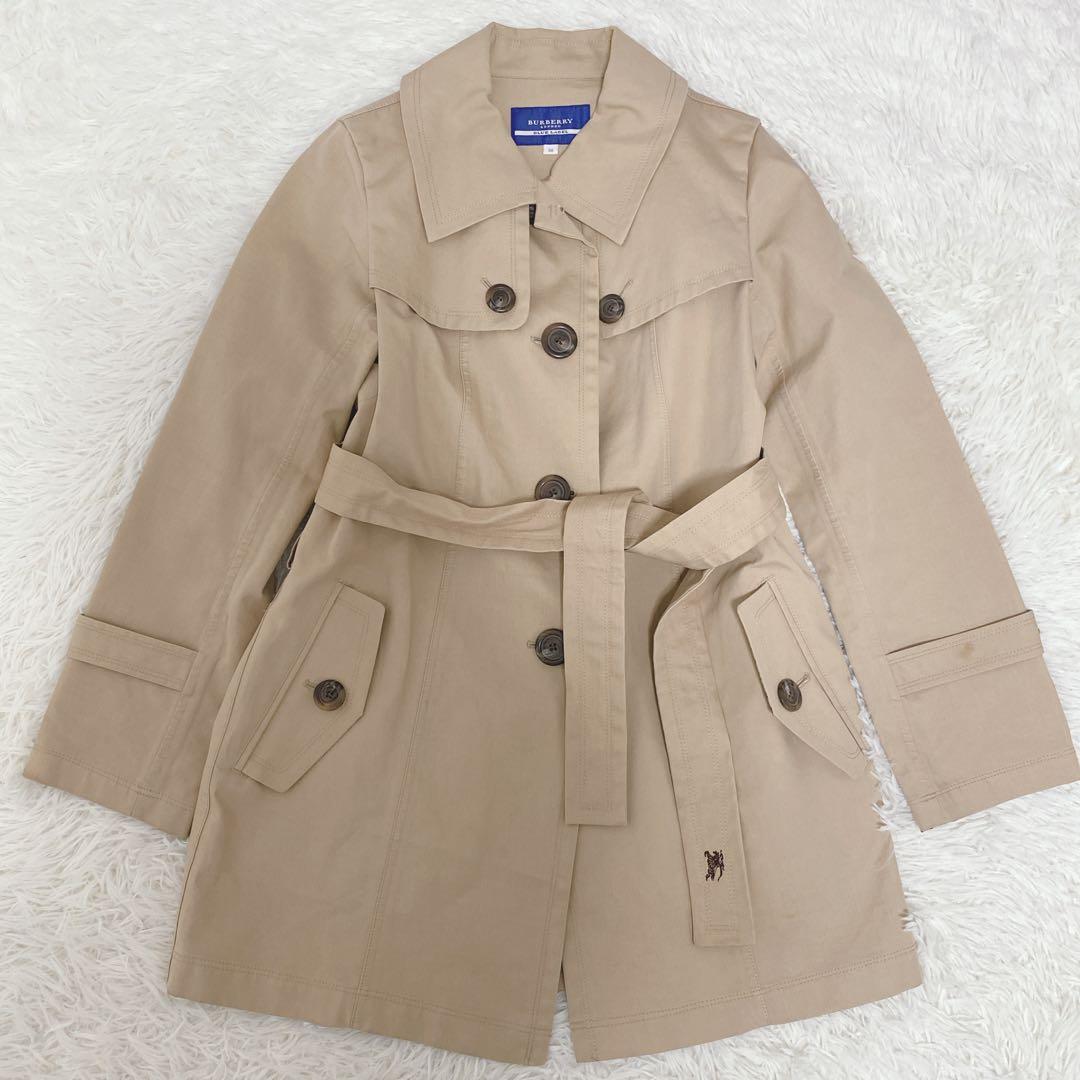 バーバリーブルーレーベル トレンチコート ベルト付き ノバチェック