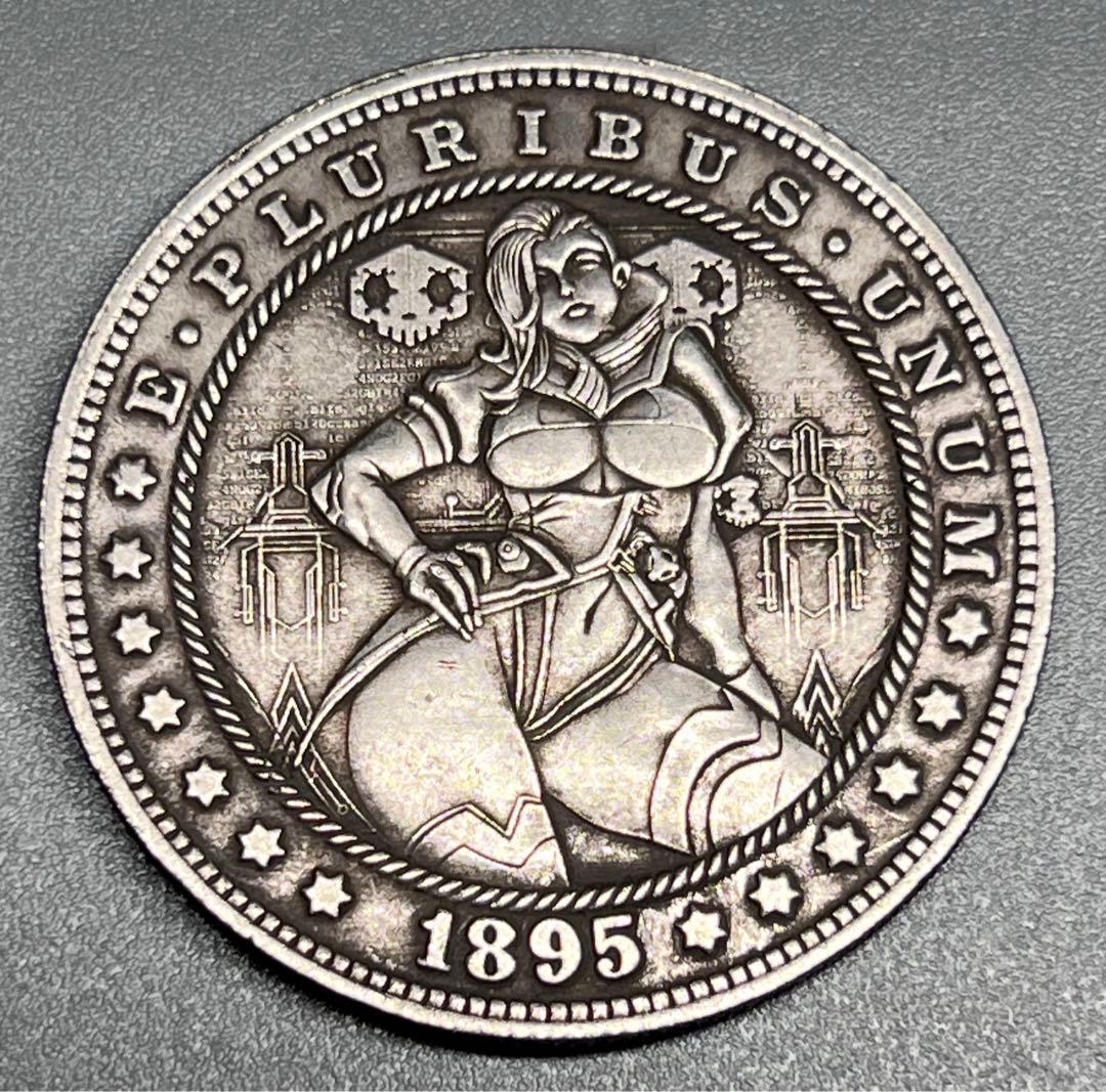 1895年 アメリカ古銭 イーグル 大型銀貨 1ドル コイン モルガン - メルカリ