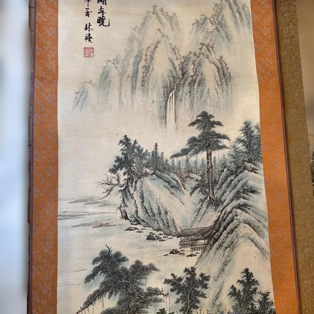 掛け軸 掛軸 絹本 骨董品 古美術品 3点 - メルカリ