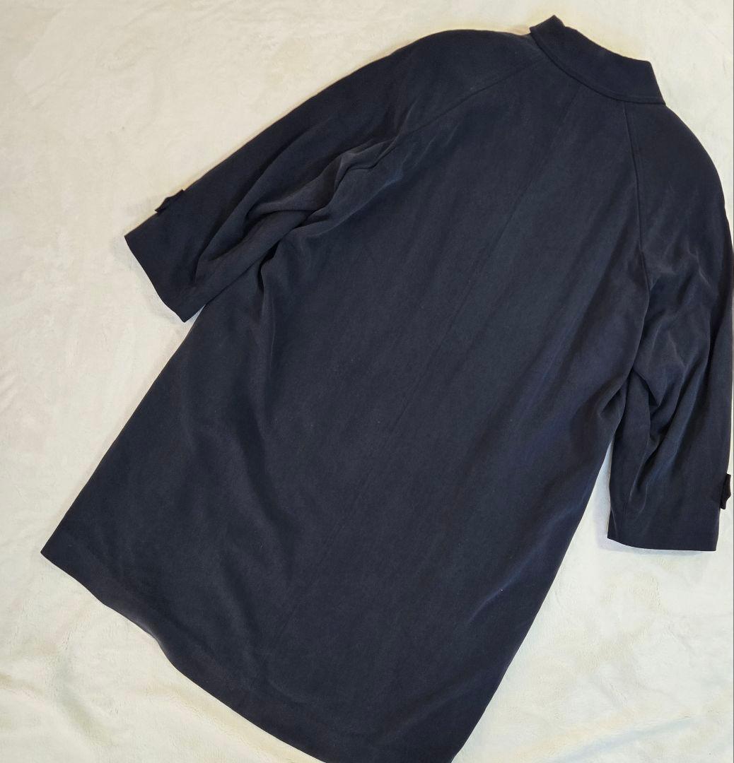 極上の艶】アクアスキュータム シルク100% ステンカラーコート