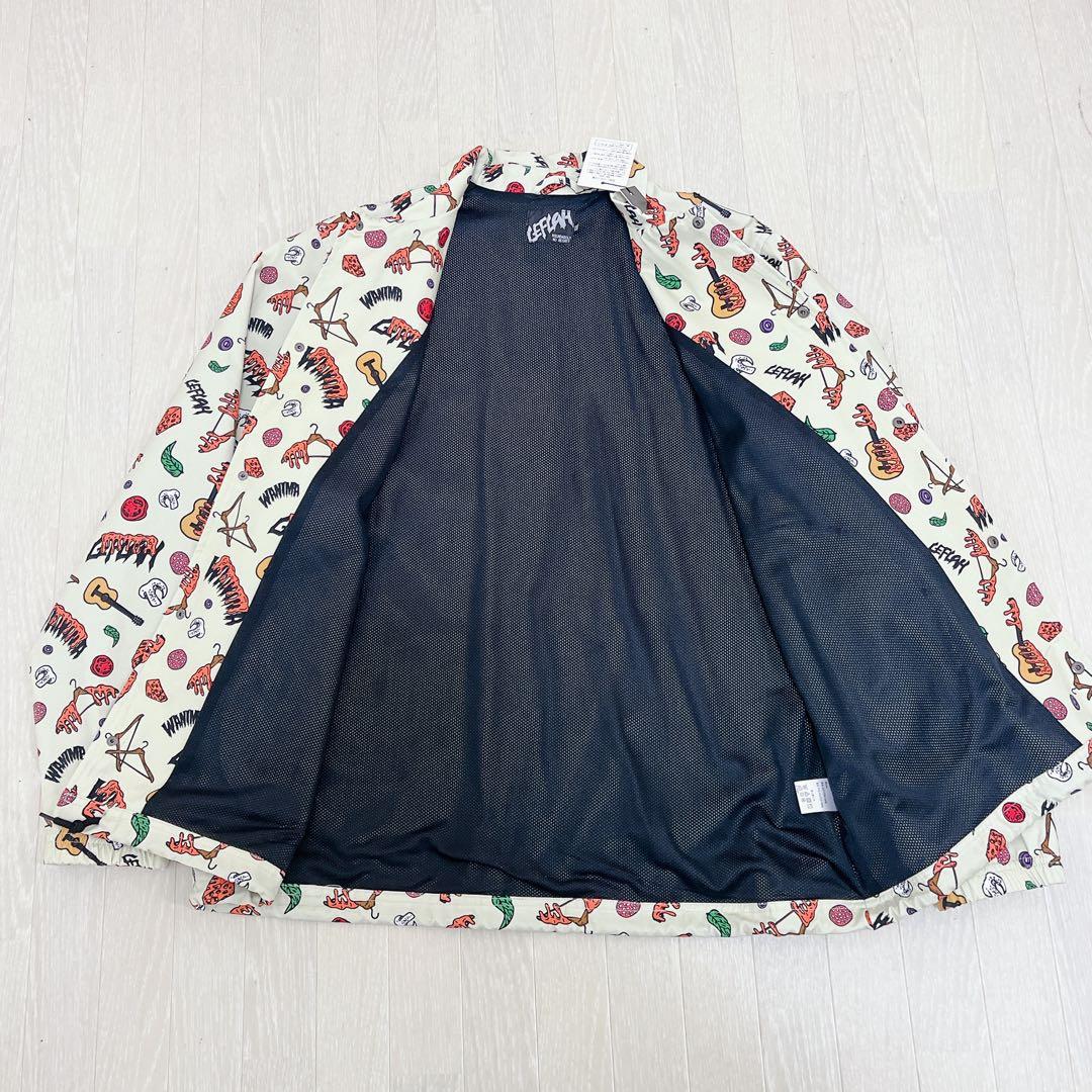 新品未使用 WANIMA×LEFLAH ピザ柄 総柄 コーチジャケット XXL