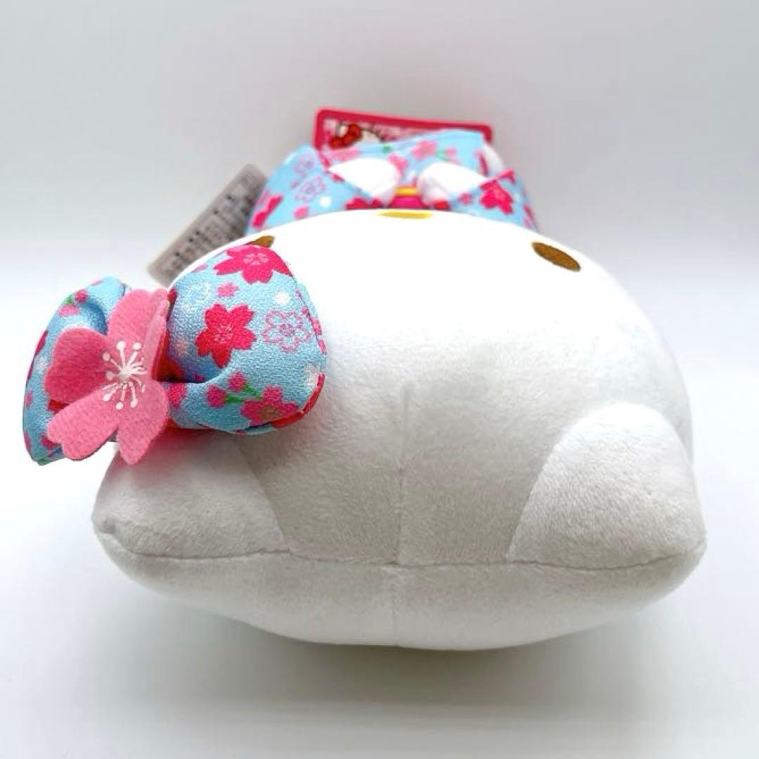 ハローキティ HelloKitty 桜着物シリーズ ぬいぐるみ 水色 - メルカリ