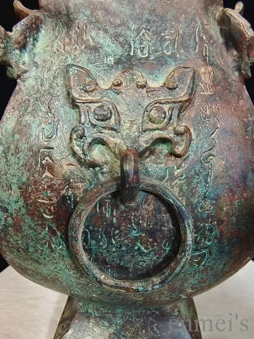 中国古美術【中山王方壺】青銅器 銘文 重器 礼器 酒具 純