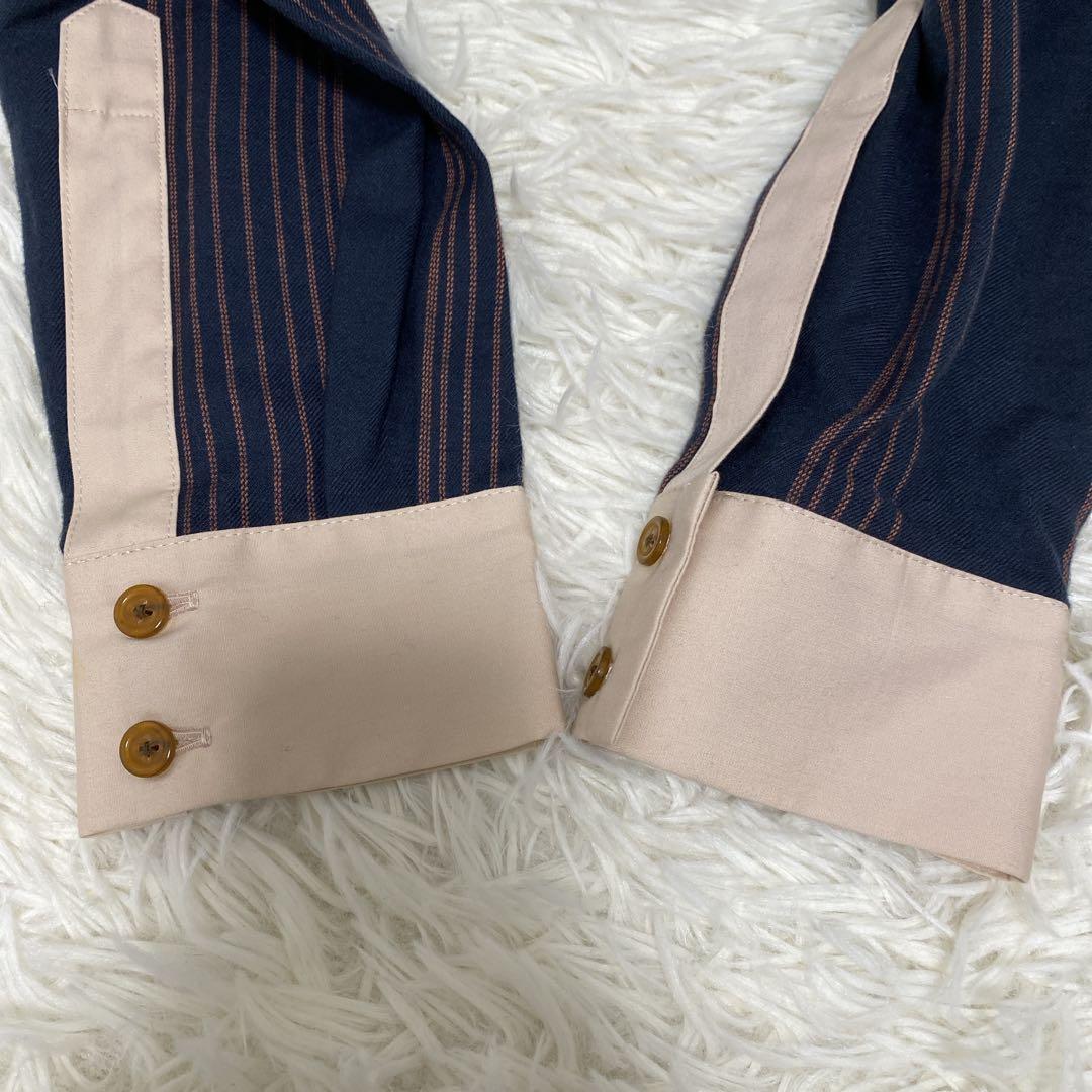 希少 ヴィヴィアンウエストウッド 丸襟シャツワンピース オーブ刺繍