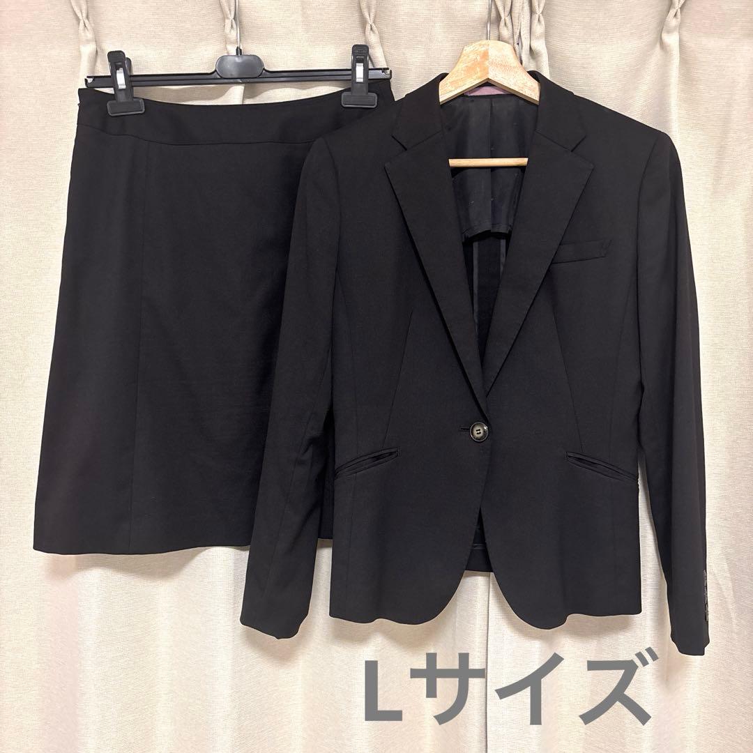 LES MUES Femme Lセット 黒 無地 洗える就活スーツ入学式AOKI - メルカリ