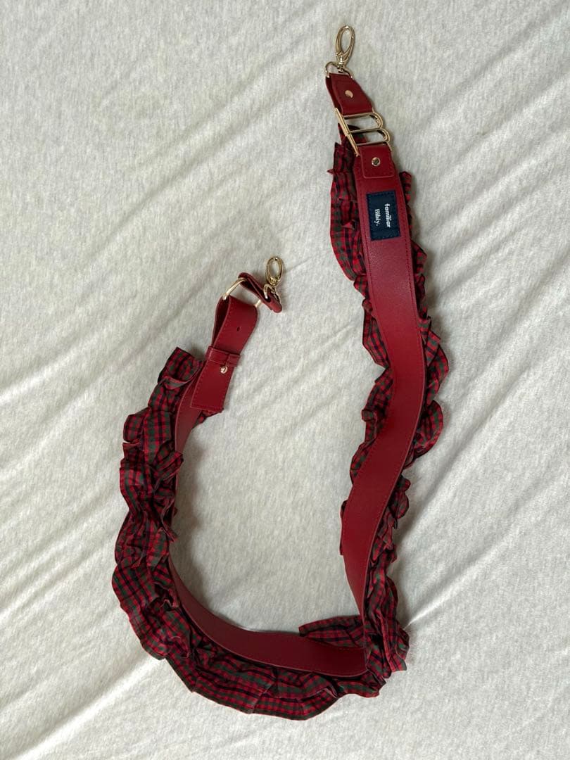 な*き様 ファミリア×Bibiy. ショルダーストラップ赤 - メルカリ