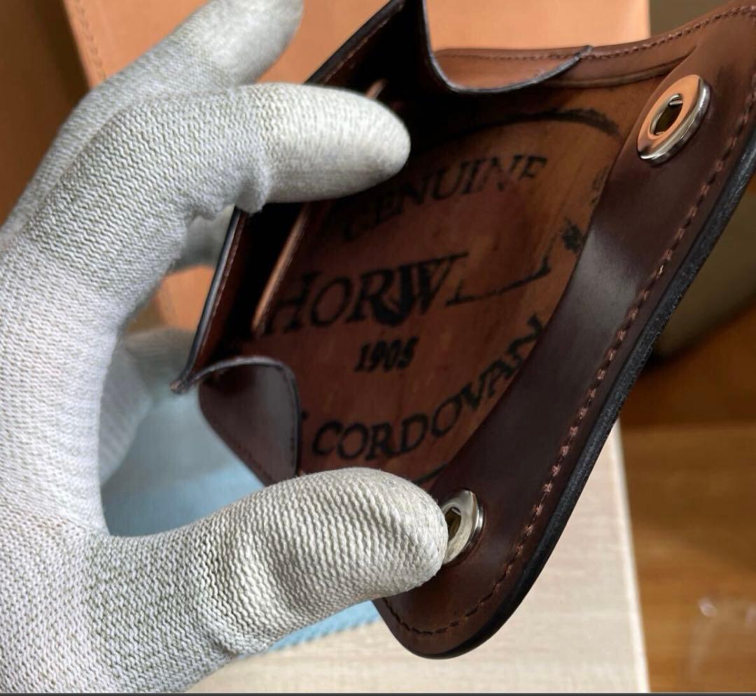 豚*ツ様 ラストクロップス タング シェルコードバン マーブル♯8