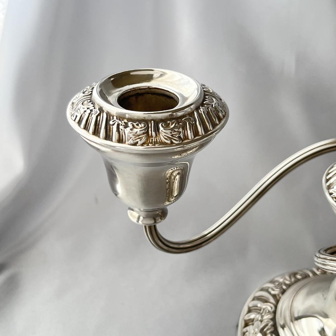 英国】ビクトリアン キャンドルスタンド トリプルホルダー 火消し